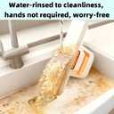 Mini Foldable Desktop Mop, Sponge Wet & Dry Mop, Portable Lazy Self-Squeeze, No Hand Wash for Bathroom, Kitchen, Desktop, Glass, Living Room, Car (2-Pack+6 Pads+3 Hooks)