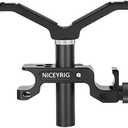 NICEYRIG 15mm LWS Rod Lens Support Y-Bracket, 64mm Vertical Adjustment Applicable for Heavy Long Lens Diameter 50mm to 140mm - 475
