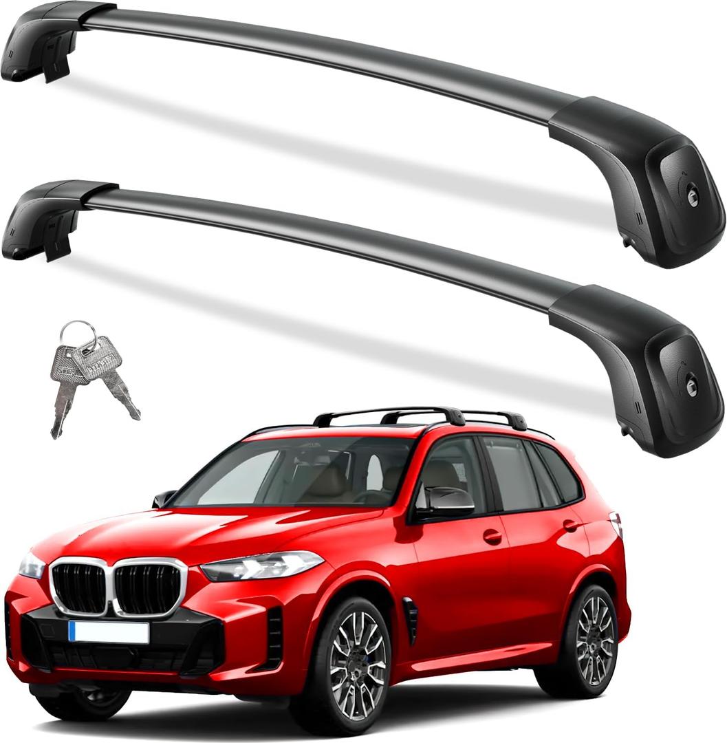 Wonderdriver 330lbs Lockable Roof Rack Cross Bars Compatible with BMW X5 G05 2019 2020 2021 2022 2023 2024 2025 2026, Heavy Duty Aluminum Roof Rails Crossbars Kayak Rooftop Cargo Carrier Luggage
