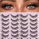 False Eyelashes 14mm Faux 3D Mink Lashes Natural Look Cat Eye Wispy Lashes Pack by Kiromiro, 14 Pairs
