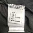 RoseSeek Women's Floral Lace Sheer Mesh Flare Pants Elastic High Waisted Long Trousers Black Large