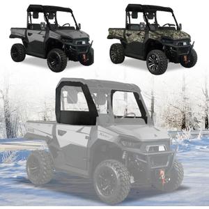 Chikia Axis X550 Soft Side Half Doors Cab Enclosure Windshield Compatible with Axis X550 Xs750 with Zipper Window Waterproof Tear-Resistant and Windproof