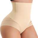 Nebility Shapewear Tummy Control Underwear High Waisted Panties Compression Body Shaping Briefs Girdle with Stripe Lace