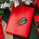 Retrify Red Birthday Wrapping Paper Roll, Pearlized Gift Packing Paper for Christmas, New Year's Eve, Holiday, Wedding - 17 Inches x 32.8 Feet