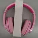 rockpapa Comfort+ Kids Headphones with Microphone, Boys Girls Student Over-Ear Headphones Wired Foldable for School Classroom Laptop PC Computer Tablet Pink