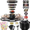 Vienrose Explosion Gift Box Set Surprise Gift Photo Box Creative DIY Scrapbooking Picture Album Accessories Couple Gifts for Birthday Proposals Valentine's Day 01Black Unassembled
