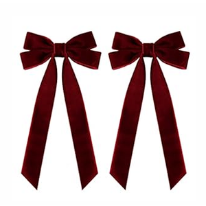 2PCS Velvet Hair Bows Black Hair Ribbon Clips Big Fall Alligator Clips Hair Accessories for Women Girls Toddlers Kids Baby