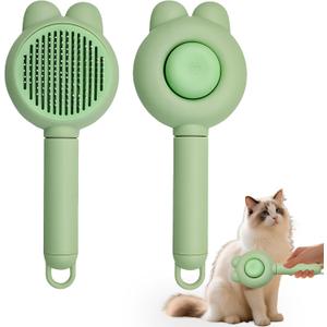 Zoocozy Cat Brush for Shedding, Dog Deshedding Brush, Pet Hair Removal Tool for Puppy Pitten(Green)