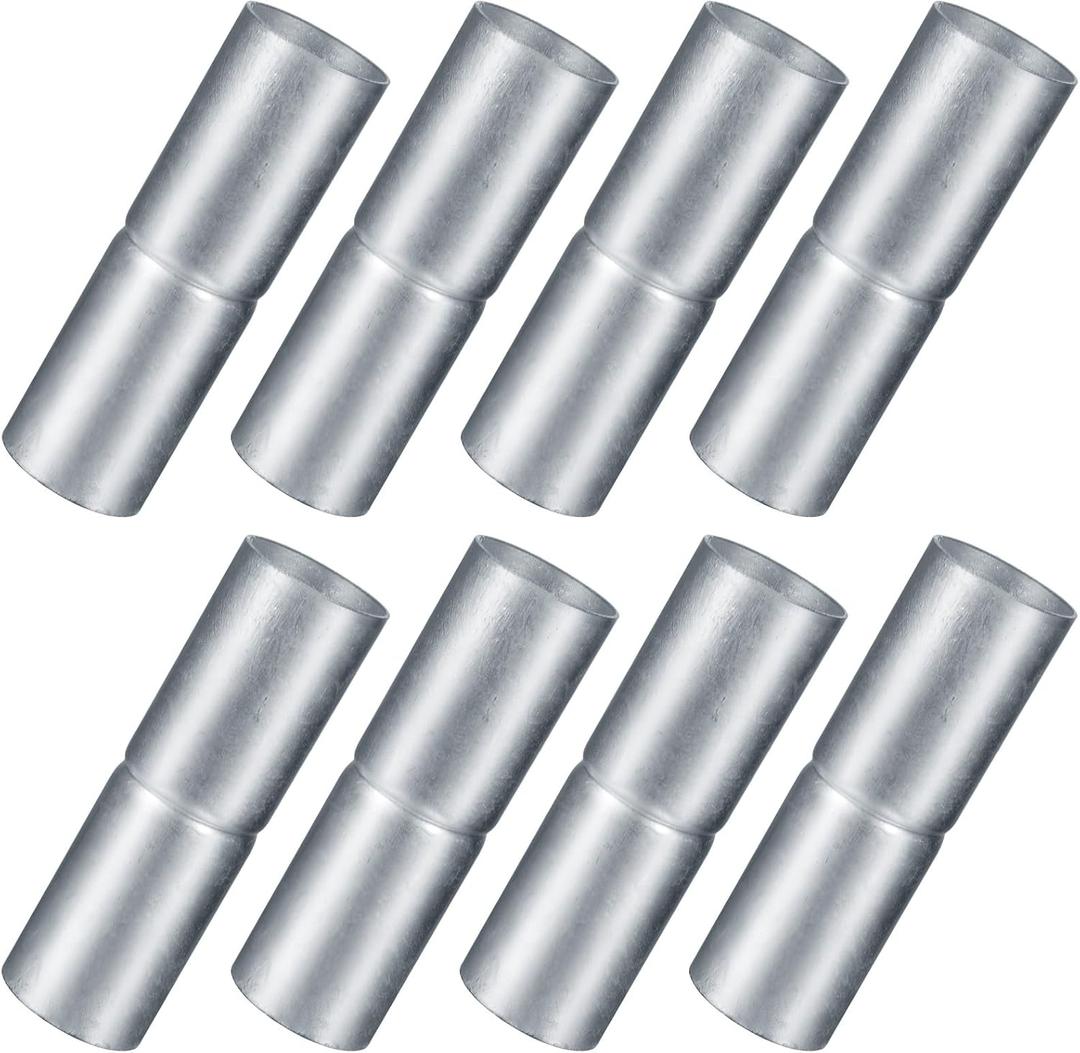 Tandefio 8 PCS Top Rail Sleeve Galvanized Steel Chain Link Fence Top Rail Sleeve for Rail/Pipe (1-5/8" x 6")