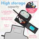 Kopi Baby Portable Diaper Changing Pad - Baby Diaper Changer Travel Bag with Wipes Pocket, Smart Design Portable Changing Mat, Infant Travel Station Kit, Gift for Newborn - Black Arrows, Classic