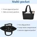 I IHAYNER Tote Bag for Women Lightweight Quilted Puffy Shoulder Handbag for Travel Work with Functional Compartments