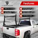 JY PERFORMANCE Truck Ladder Racks 800Ibs Capacity Extendable Pick-up Truck Bed Ladder Rack, Universal Heavy Duty (NO Drilling)