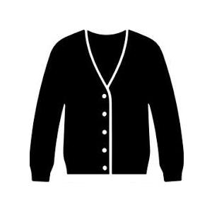 Black cardigan. L