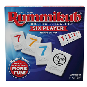 Rummikub Six Player Edition  The Classic Rummy Tile Game  More Tiles and More Players for More Fun! by Pressman , Blue