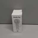 2 x Handheld Fan 1200mAh, 6.8H Max Cooling 3-Speed Portable Mini Fan, Type-C Rechargeable Personal Pocket for Travel Office Outdoor (White)