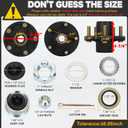 Redants 2 Sets 2000lbs Trailer Hub Kit 5 Lug 4.5", Pre-Installed and Lubricated 54.5 Trailer Axle Kit for 2000lbs 1-1/16'' Trailer Axles, Boat Trailer Hubs 5 Lug(only for Straight Spindle)