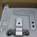 Aircraft Aluminum Adjustable Trailer Hitch for 2 Inch Receiver, Tow Dual Ball 2'' & 2-5/16'' Towing Weight 12,500 LBS, 6'' Drop/Rise, Lightweight/Anti Rust Anti Rattle, Bulletproof Lock Pin