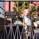 4 x No Trespassing Dog On Premises Keep Gate Shut Sign, Do Not Enter Without Permission Sign, 4Pack -12"x6" Rust Free Reflective Aluminum, Fade Resistant, UV Protected, Weather Resistant, Easy to Mount