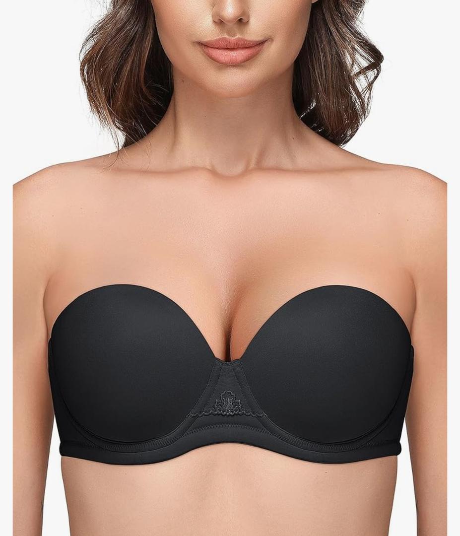 Wingslove Women's Strapless Full Figure Bra Underwire Multiway Contour Plus Size Bra Red Carpet 38 C