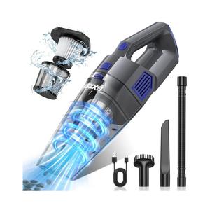 Handheld Vacuum Cordless, 15000PA Strong Suction Hand Held Car Vacuum Cleaner Rechargeable, Portable Hand Vacuum with Multi-Nozzles & Washable Filter for Home Office, Car, Pets
