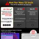 EooCoo Case Compatible with MacBook Air 13 inch M5 2026-2022 Release M4 M3 M2 A3449 A3240 A3113 A2681, Glitter Hard Shell&Keyboard Skin Cover&Screen Protector for Mac Air 13.6 inch, Sparkly Clear