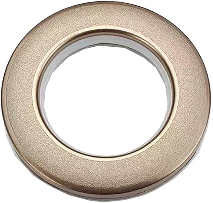 16 Pack Curtain Grommets, Curtain Grommet Kit Inner Diameter (1-9/16") Nanoscale Low Noise Roman Ring Use for Window Curtain, Shower Curtain, Locker Room Door Curtains - Matte Coffee