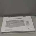 Wireless Keyboard and Mouse Combo - Full-Sized Ergonomic Keyboard with Wrist Rest, Phone Holder, Sleep Mode, Silent 2.4GHz Cordless Keyboard Mouse Combo for Computer, Laptop, PC, Mac, Windows,White