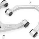 Rough Country Forged Aluminum Upper Control Arms for Chevy Silverado GMC Sierra 1500 (2007-2018) OE Upgrade, 2-Pack