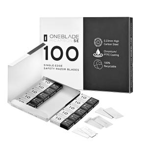 OneBlade HiCarbon SE Safety Razor Blades - Replacement Blades for OneBlade Element, Genesis, Dawn, Core and Hybrid Razor - Single Edge Blade for Shaving