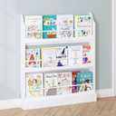 UTEX Kids Bookshelf, 3 Tiers Book Shelf and Storage for Kids Rooms, Kids Bookcase Rack Wall for Bedroom,Study Living Room,White, 3 Shelves