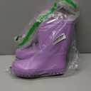 K KomForme Kids Rain Boots, Waterproof Rubber Matte Boots with Easy-on Handles (6 Big Kid, Light Purple)