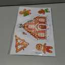 6 Sheets Cute Gingerbread Window Clings Christmas Window Clings for Glass Windows Electrostatic Gingerbread Stickers Sided Visible Design for Christmas Windows Decorations