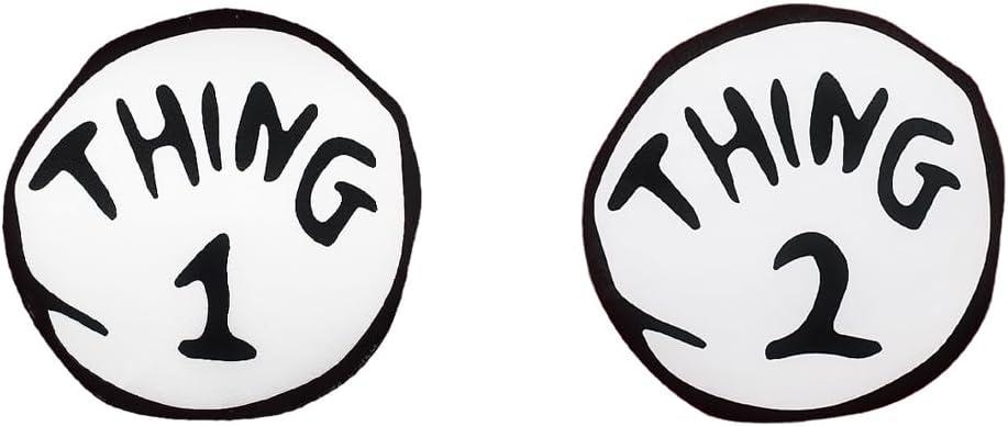 Thing 1 2 Small 2 Piece Iron On Patch Set Halloween Costume Accessories for Kids and Adults Standard