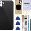 OEM Rear Back Glass Replacement for iPhone 11 6.1 inches with Reparing Toolkit and Pre-Installed Adhesive (Black)