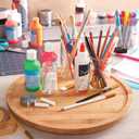 Copco Versatile 14-Inch Bamboo Lazy Susan: Cabinet Storage, Table Turntable, and Charcuterie Serving Solution - Stylish, Durable, and Perfectly Sized