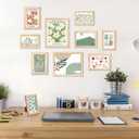 Upsimples 10 Pack Picture Frames Collage Wall Decor for Mounting or Tabletop Display, Photo Gallery Frame Set for Family, Multi Sizes Including 8x10, 5x7, 4x6, Natural