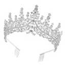 Unique Bargains Silver Tone Crystal Tiara Crowns Elegant Princess Crown with Combs Tiaras Hair Accessories, Sweet 16