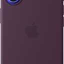Apple iPhone 16 Silicone Case with MagSafe and Camera Control: Lightweight Phone Case, Wireless Charging Compatible, Smooth Matte Finish; Plum