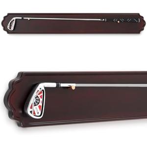 Silipull Golf Club Display Case Wall Mount Wooden 42.13 x 5.9 x 0.47 Inch Wall Mount Wooden Storage Display Rack for Antique or Vintage Golf Clubs