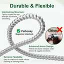 10/3 MC Cable 100 FT, Metal Clad Electrical Wire with Green Insulated Ground, 10 AWG Solid Pure Copper Conductors, Aluminum Armor Real THHN/THWN, 600V 90°C Indoor/Outdoor Rated UL Listed
