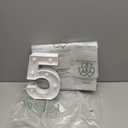 Pooqla Decorative LED Light Up Number Letters, White Plastic Marquee Lights Sign Party Wedding Decor, Battery Operated (5)