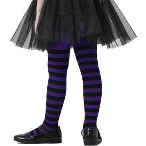 5 x Century Star Baby Tights Toddler For Girls Solid Knit Socks Soft Cotton Infant Leggings Warm Stockings Newborn Pants (Purple)