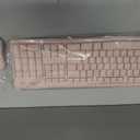 Logitech MK270 Wireless Keyboard and Mouse Combo for Windows, 2.4 GHz Wireless, Compact Mouse, 8 Multimedia and Shortcut Keys, 2-Year Battery Life, for PC, Laptop - Rose
