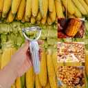 Corn Peeler, Aluminum Alloy Corn Stripper Tool with Non-Slip Handle Cob Stripper & Cutter for Kitchen Soups Salads Desserts