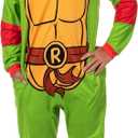 INTIMO Teenage Mutant Ninja Turtles Mens' Hooded Union Suit Costume Sleep Pajama For Adults (Green, XXL/3XL)