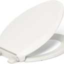 KOHLER CACHET Nightlight Soft Close Toilet Seat Elongated, ReadyLatch, Grip-Tight Hardware, Biscuit