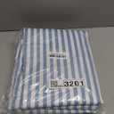 Amazon Basics Lightweight Super Soft Easy Care Microfiber 4 Piece Bed Sheet Set With 14-inch Deep Pockets - Queen, Dusty Blue Pinstripe,Printed