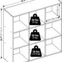 Furinno PELLI Closet Organizers and Storage, 9-Cube Closet Organizer, Open Shelf Closet Storage, for Wardrobe, Bedroom, Living Room, White