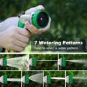 RESTMO Garden Hose Nozzle, Heavy Duty Metal Water Hose Nozzle with 7 Adjustable Spray Patterns, High Pressure Hand Sprayer with Flow Control for Watering Plants & Lawns, Washing Cars & Pets