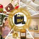 Epoesch 5 Senses Gift Bags for Him With Labels And Tissue Paper,12.6"X8.7"X4" Sight Smell Touch Taste Sound Black Medium Size Gift Bag for Men, Birthday, Anniversary, Wedding, Valentine'S Day